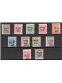 Venezia Giulia 1918/19 Overprint series no. 19/29 Biondi Certificate Cat. €700 (*)