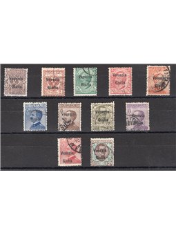 Venezia Giulia 1918/19 Overprint series no. 19/29 certified by Biondi catalogue price €700 (U)