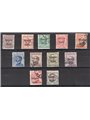 Venezia Giulia 1918/19 Overprint series no. 19/29 certified by Biondi catalogue price €700 (U)