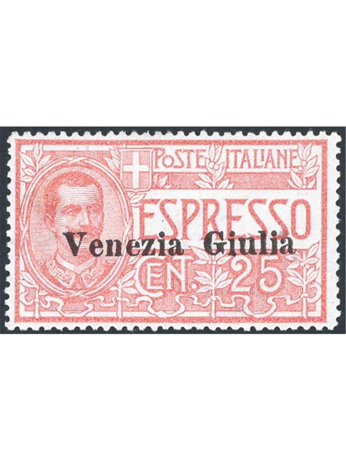 Venezia Giulia 1919 Espressi 25 c. soprast. n° 1. Firm. Chia Cert. CiBaFil Cat. € 750 (**)