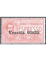 Venezia Giulia 1919 Espressi 25 c. soprast. n° 1. Firm. Chia Cert. CiBaFil Cat. € 750 (**)