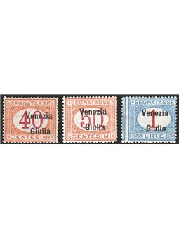 Venezia Giulia 1918 Overprinted tax stamp series no. 1/7 certified by CiBaFil catalogue price €1,600 (*)
