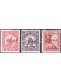 Fiume 1918/19 Overprinted Hungarian stamps ‘Fiume’ series no. 1A/3 Cat. €70 (*)