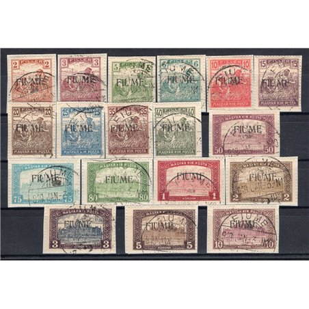 Fiume 1918/19 Mietitori e Vedute la serie n° 4/21 Cat. € 1.050 (U/Fr)