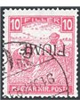 Rijeka 1917 Reapers 10 f. red with white numerals with hand-written overprint of Type II inverted No. 22/IIb. ‘Safe’ stamp. Sign