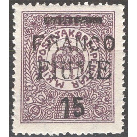 Rijeka 1919 Hungarian Savings Bank ‘Rijeka’ overprint no. 31 catalogue price €125 (** )