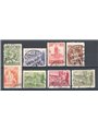Fiume 1919 Allegorie e vedute soprast. serie n° 49/56 Cat. € 70 (U)