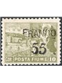 Rijeka 1919/20 Overprinted views 55 c. on 10 c. olive perforation 10½ no. 87/I. Signed Chia ED certified by CiBaFil catalogue pr