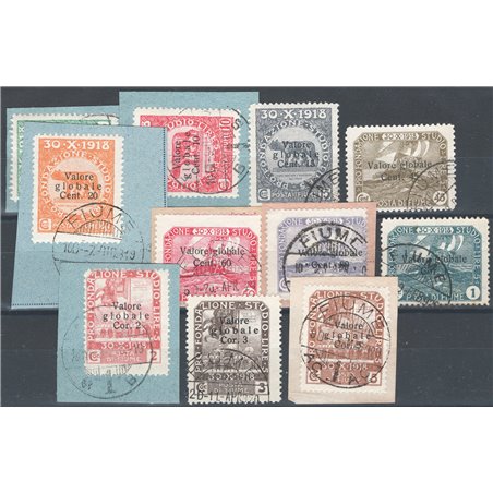 Fiume 1919 Fondazione Studio soprast. serie n° 88/98 Cat. 70 (U)