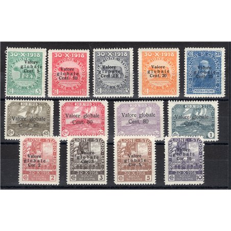 Fiume 1920 Fondazione Studio soprast. serie n° 99/111 Cert. Biondi Cat. € 650 (**)