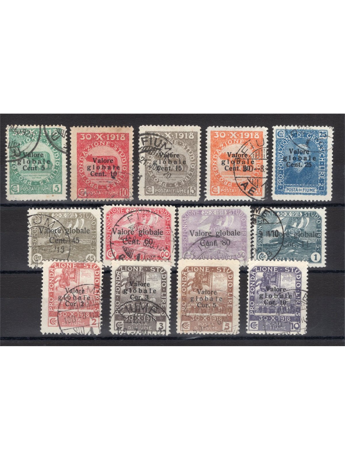 Rijeka 1920 Foundation Study overprint series no. 99/111 Cat. €240 (U)
