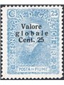 Rijeka 1920 Dr. Grossich 25 c. milky blue overprint no. 103b Biondi Cert. Cat. 2,250 (**)