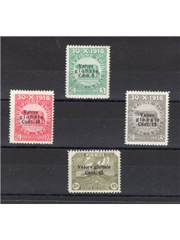 Rijeka 1920 Dr Grossich Foundation with overprint ‘total value’ and new modified value series no. 99I/101I + 112 Biondi Cert. Ca