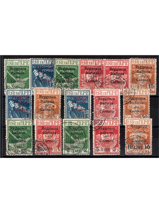 Fiume 1920 Reggenza del Carnaro serie n° 131/46 Cert. CiBaFil Cat. € 1.400 (U)