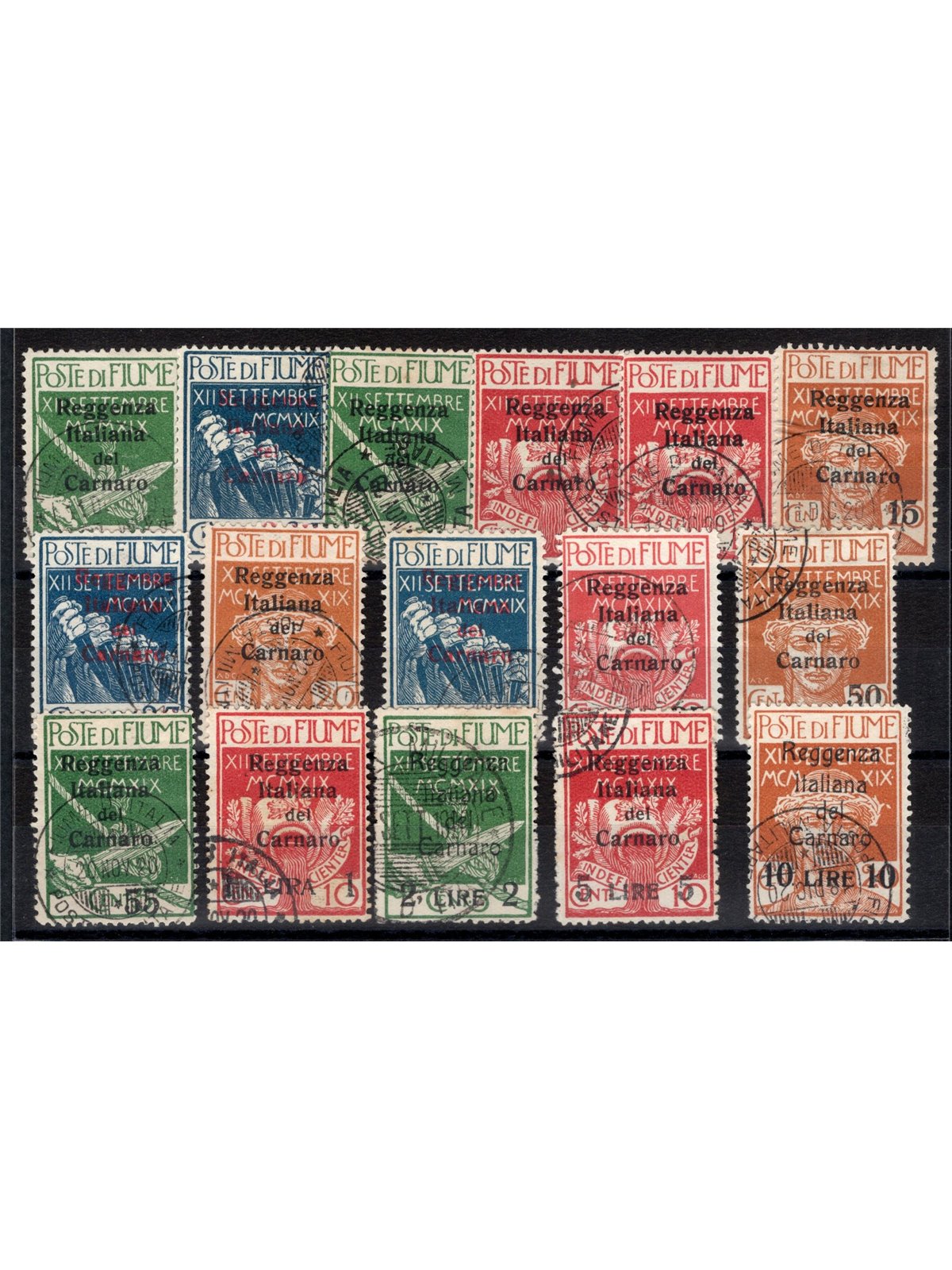Fiume 1920 Reggenza del Carnaro serie n° 131/46 Cert. CiBaFil Cat. € 1.400 (U)