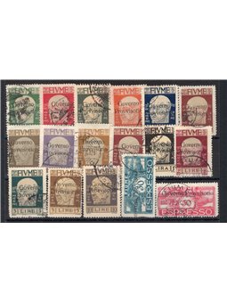 Fiume 1921 D'Annunzio e Cavalieri serie n° 149/63 + Ex 5/6 Cert. Biondi Cat. € 900 (U)