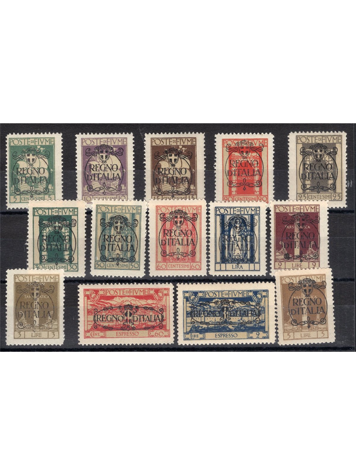 Fiume 1924 San Vito soprast. serie n° 202/13 + Ex 9/10 Cat. € 275 (**)