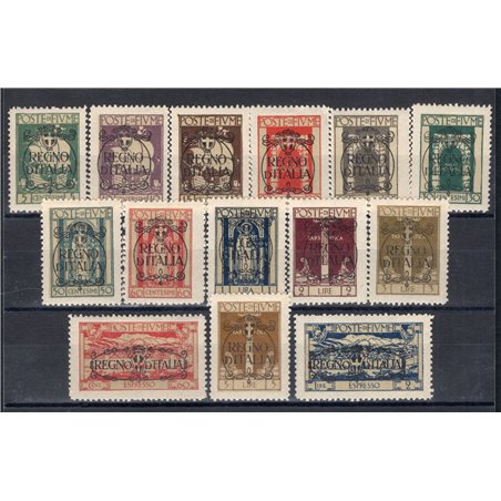 Fiume 1924 San Vito overprint serial no. 202/13 + Ex 9/10 Cat. € 110 (*)