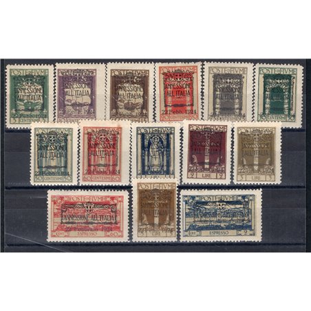 Rijeka 1924 San Vito overprint serial no. 214/25 + Ex 11/12 Cat. €110 (*)