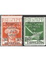 Fiume 1920 Espressi Reggenza Italiana del Carnaro con soprast. "Espresso" e nuovo valore 30 su 20 ocra e 50 su 5 verde n° 3/4 Ce