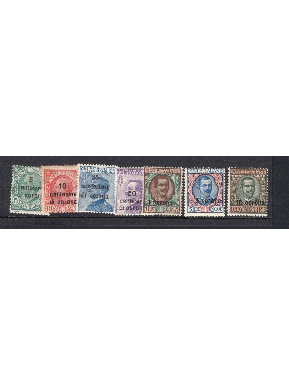 Dalmatia 1919/22 Overprint series no. 2/8 CiBaFil certified Cat. €240 (* )