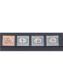 Dalmazia 1922 Segnatasse soprast. serie n° 1/4 Cert. CiBaFil Cert. Biondi Cat. € 650 (**)