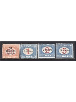 Dalmatia 1922 Overprinted tax stamp series no. 1/4 Cat. €260 (*)