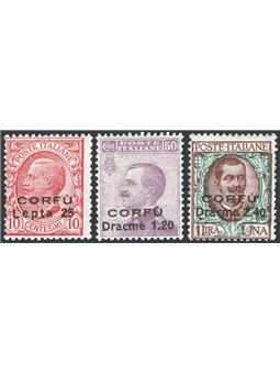 Corfu Italian Military Occupation 1923 Overprint series no. 9/11 CiBaFil certified Cat. €600 (**)