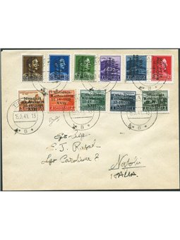 Albania 1928 Constituent Assembly on a philatelic letter from Tirana to Naples series no. 1/11 CiBaFil Certificate Biondi Certif