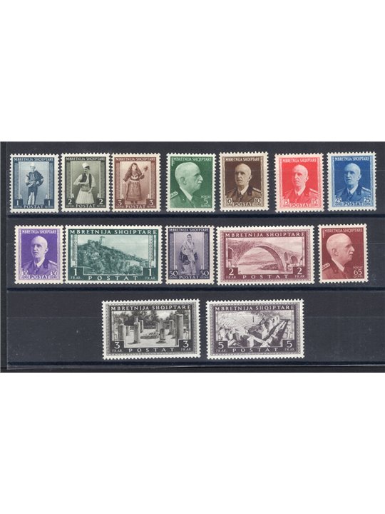 Albania 1939/40 Ordinary series no. 16/29 CiBaFil Certificate Cat. €800 (**)