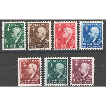 Albania 1942 Unione Italo Albanese serie n° 30/36 Cat. € 225 (U)
