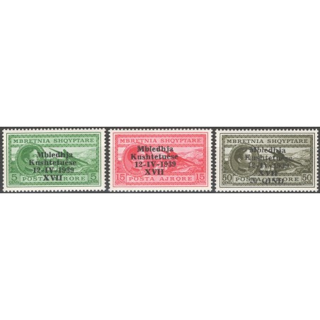 Albania 1939 P.A. Assemblea Costituente serie n° 1/3 Cat. € 75 (**)