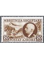 Albania 1939 P.A. Vitt. Emanuele 20 q. bruno n° 4 Cert. CiBaFil Cat. € 375 (**)