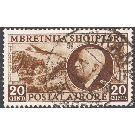 Albania 1939 P.A. Vitt. Emanuele 20 q. bruno n° 4 Cat. € 110 (U)