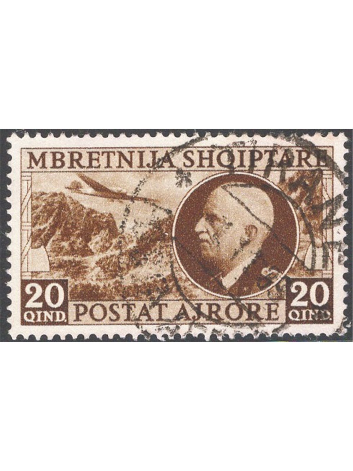 Albania 1939 P.A. Vitt. Emanuele 20 q. bruno n° 4 Cat. € 110 (U)