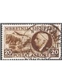 Albania 1939 P.A. Victor Emmanuel 20 q. brown no. 4 Cat. € 110 (U)