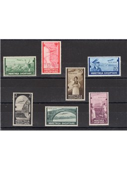 Albania 1940 P.A. Soggetti vari serie n° 5/11 Cert. Biondi Cat. € 550 (**)