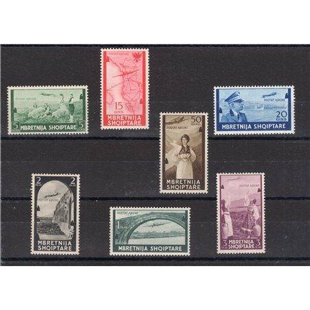 Albania 1940 P.A. Soggetti vari serie n° 5/11 Cert. Biondi Cat. € 550 (**)