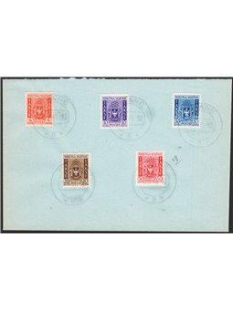 Albania 1940 Revenue stamp featuring the Albanian coat of arms on a philatelic letter cancelled in Tirana series no. 1/5 CiBaFil