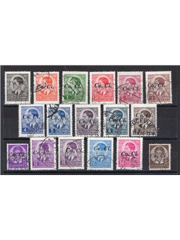 Lubiana 1941  Francobolli di Jugoslavia soprast. "Co. Ci." serie n° 1/17 Cert. Biondi Cat. € 1.325 (U)