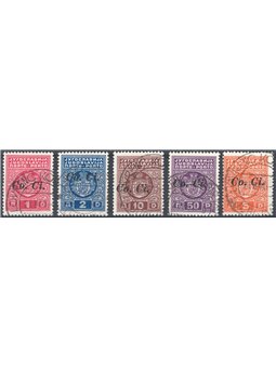 Lubiana 1940 Segnatasse soprast. “Co. Ci” serie n° 1/5 Cat. € 80 (U)