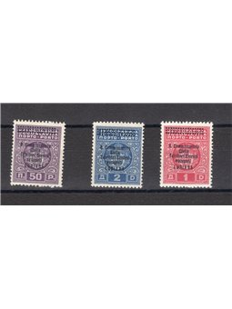 Ljubljana 1941 Yugoslav tax stamp with overprint series no. 11/13 CiBaFil certificate Cat. €300 (**)