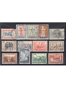 Corfù Occup. Militare Italiana 1941 Mitologica soprast. serie n° 19/31 Cert. Biondi Cat. € 875 (U)