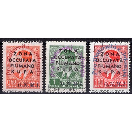 Fiumano Kupa Zone 1941 National Organisation for Motherhood and Childhood series nos. 36/38 catalogue price €110 (U)