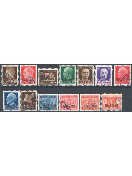 Isole Jonie 1941 1° Emissione completa serie n° 1/8 + P.A. 1 + St. 1/4 Cat. € 150 (U) 