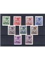 Montenegro 1942 Soprast. "Governatorato del Montenegro" serie n° 40/48 Cert. Biondi Cat. € 2.000 (**)