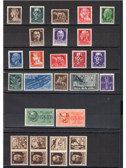 Jugoslavia Primosten 1944 Francobolli d'Italia soprast. Imperiale Pegaso Propaganda di guerra ed espressi con soprast. a mano “N