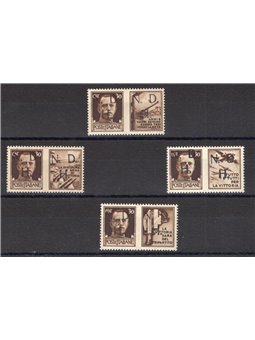 Yugoslavia Primosten 1944 War Propaganda the 30-cent series with hand-stamped “N.D.H.” print run: 20 CEI series series no. 19/22