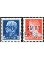 Libero Montenegro Partigiani di Lagosta 1943 Francobolli della serie Imperiale con soprast. “SMRT FASISMU” 1,25 £ violetta e 1,7