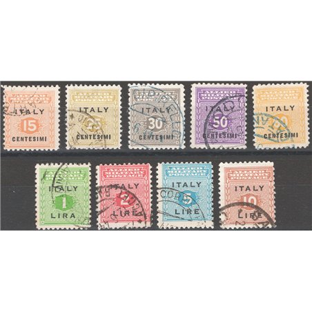 Sicily 1943 Centre-stamped series no. 1/9 Cat. €65 (**)